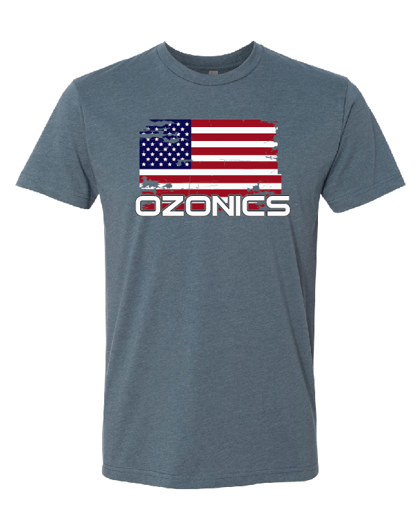 Ozonics Indigo American Flag T-Shirt